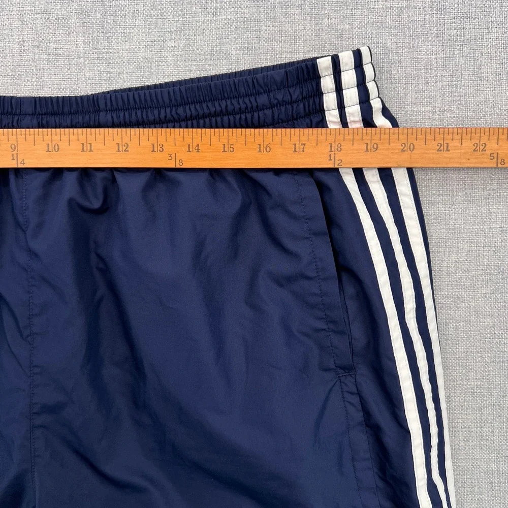 VTG Y2K Adidas ClimaProof Track Pants Men 2XL Navy 3 Stripe‎ Retro Trackies